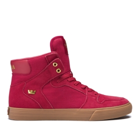 Mens Supra High Top Shoes VAIDER Rose/Gold/lt Gum | AU-36358